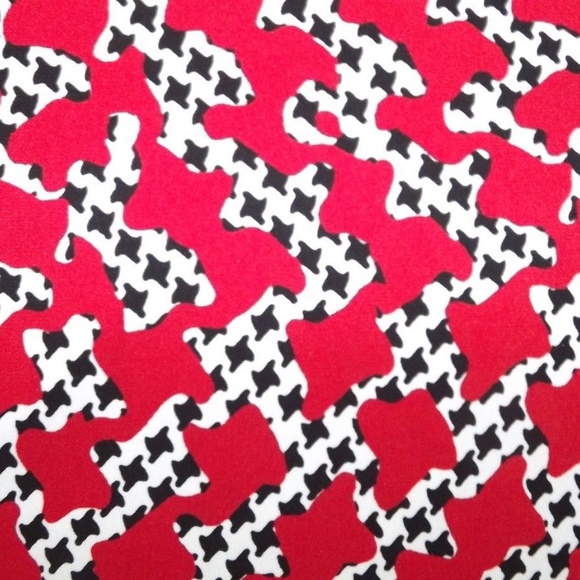 ANNE KLEIN Red Black White Houndstooh Career Top S - Picture 3 of 8